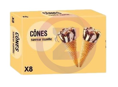 Cône vanille x8