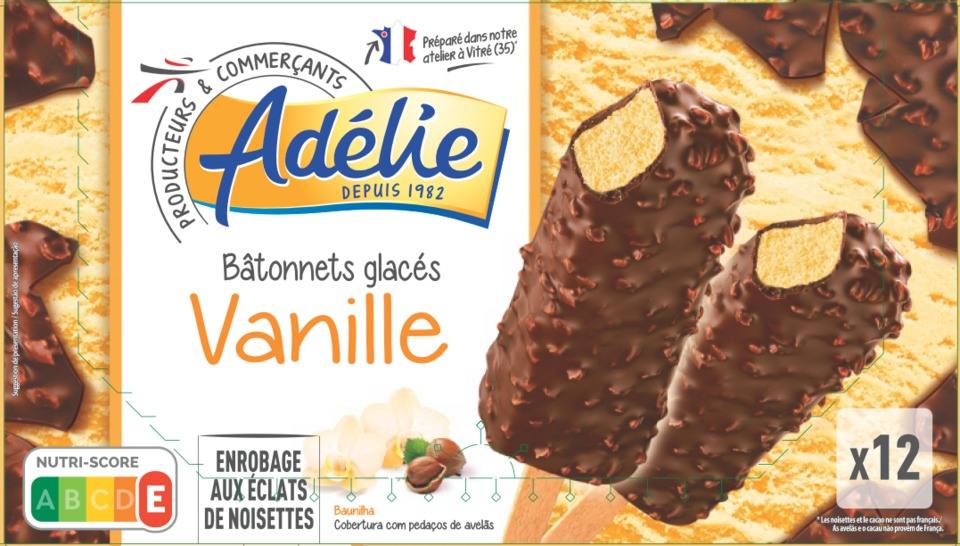 Bâtonnets Glacés vanille x12 