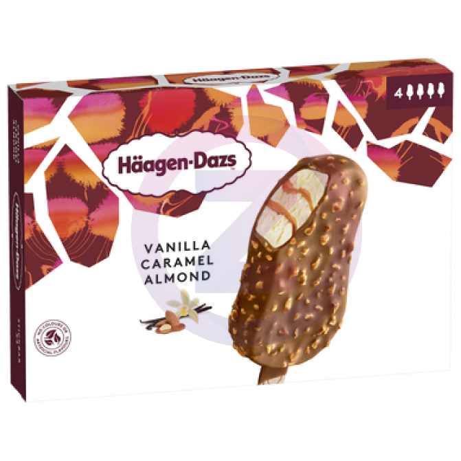 Bâtonnets glacés HÄAGEN DAZS vanille caramel X4 280g 
