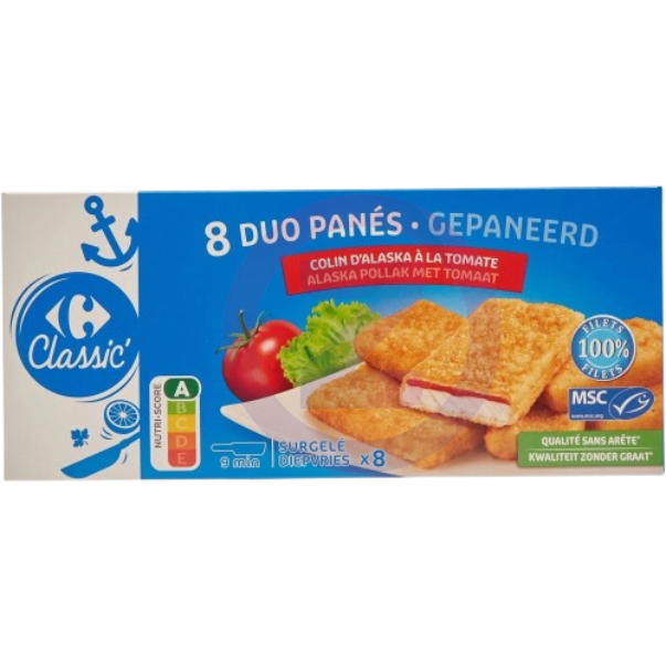 Poisson Pané Colin d'Alaska à la Tomate 600G. 